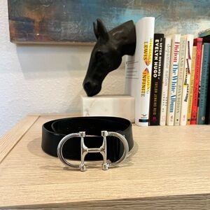 Equestrian leather belt